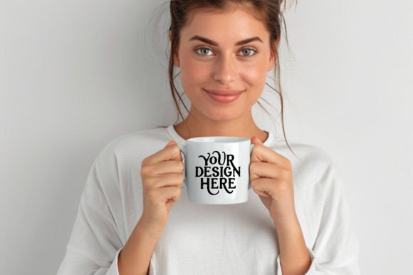 Download Woman with Blank Mug Mockup 6 - Blank mug mockup Collection