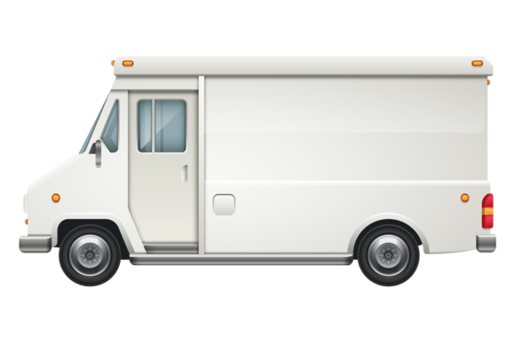 Download Van Blank Mockup. White Transport Side V - Blank mockup Collection