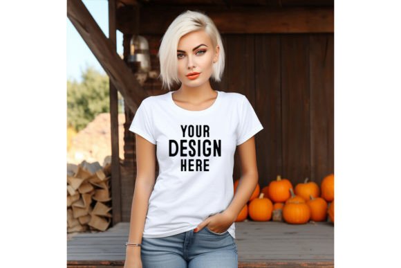 Download Woman Halloween Blank Tshirt Mockup - Premium Resources
