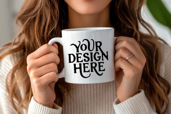 Download Woman with Blank Mug Mockup 3 - Blank mug mockup Collection