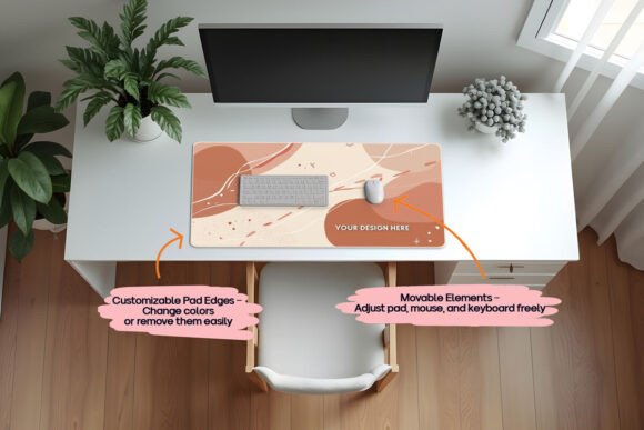 Download Home Office Desk Pad Photoshop Mockup - Photoshop mockup Collection